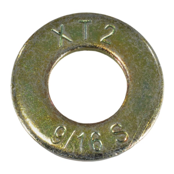 Midwest Fastener Flat Washer, For Screw Size 9/16" , Steel Zinc Yellow Finish, 10 PK 931046 - main